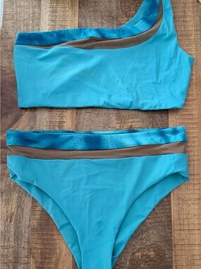 Nomads Mesh/Turquoise Two-Piece Bikini Set